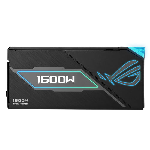 ASUS ROG Thor 1600T3 Gaming EVO – 1600 W Titanium PSU – Watt-display med lys
