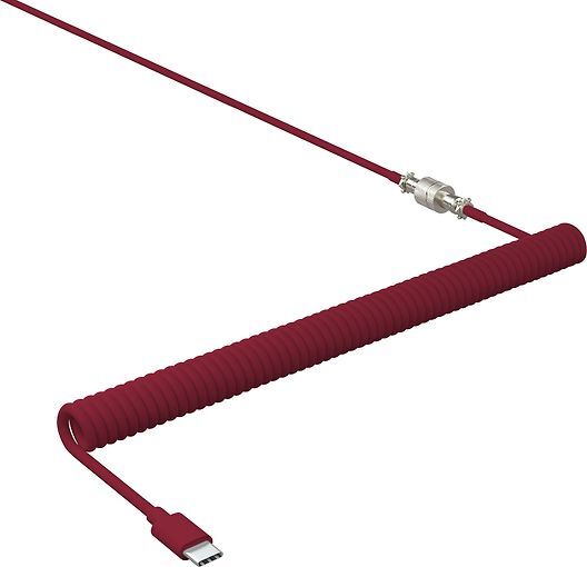 Xtrfy-kabel, USB-C Till USB-A W. Kontakt, Lindad, Flätad, Körsbärsröd