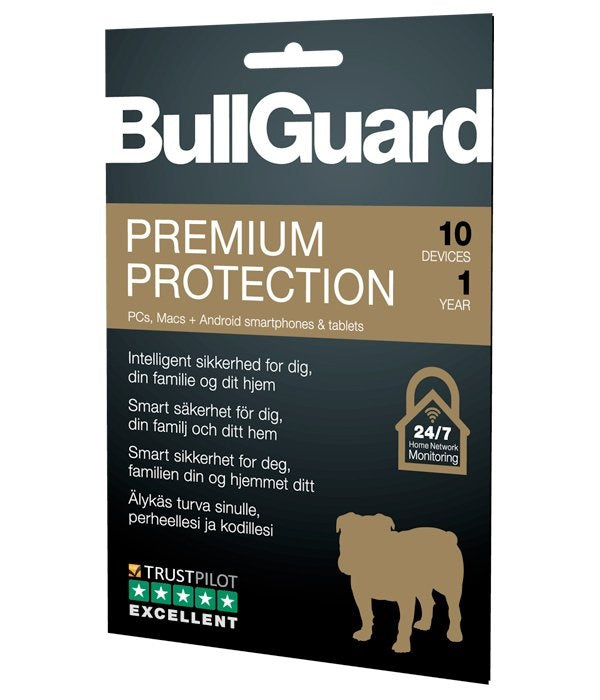 BullGuard Premium Protection 2019 Säkerhetsprogram 10 enheter 1 år