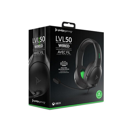Xbox Wired Headset LVL50 Black PDP