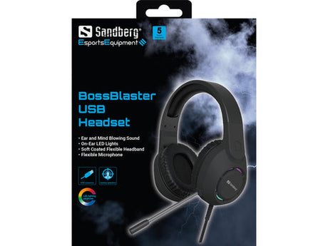 Sandberg BossBlaster USB Gaming Headset - Sort Sandberg
