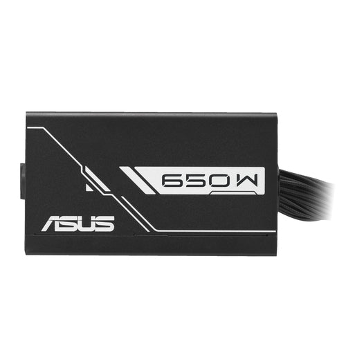 ASUS PRIME-650B-BLACK – side med ASUS-logo og 650W-mærkning
