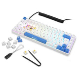 Sharkoon SKILLER SGK50 S3 PBT (white/light blue, DE layout, Gateron G Pro 3.0 Yellow) Sharkoon