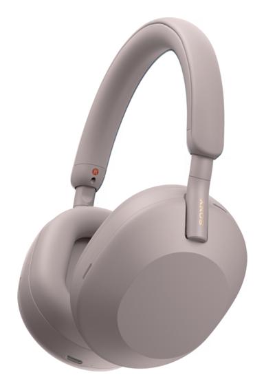 Sony WH-1000XM5 – trådløse hovedtelefoner med støjreduktion – lyserød – produktbillede