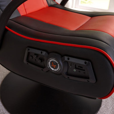 X-Rocker - Torque 2.1 Stereo Audio Gaming Chair with Vibration - BLACK/RED X-Rocker