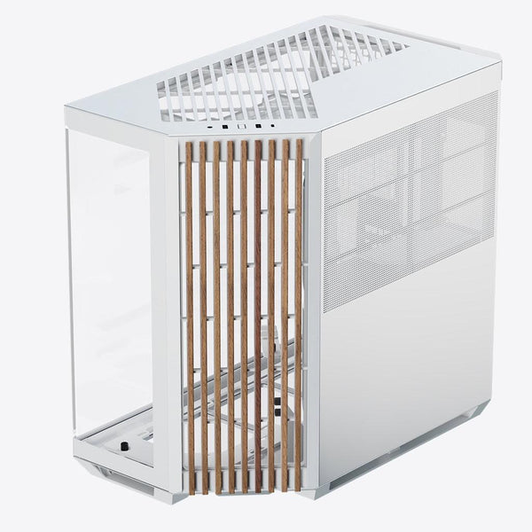 APNX V1, Midi-Tower, ATX, Tempered Glass - Wood, Hvid