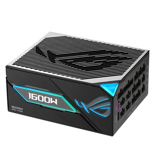 ASUS ROG Thor 1600T3 Gaming EVO – 1600 W Titanium PSU – blæsergitter og display