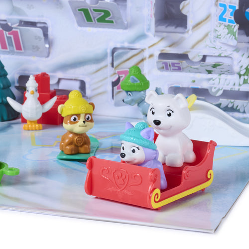 PAW Patrol julekalender 2026 – Vinterfigurer og slæder – 6076493 – figurer i vinterkulissen