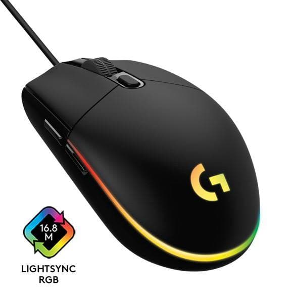Logitech - G203 LIGHTSYNC Gaming Mus Svart