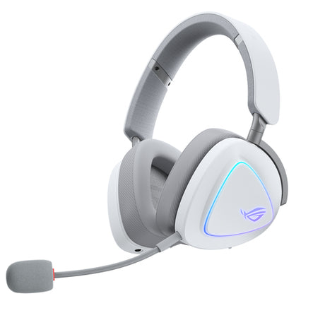 Hvidt ROG Delta II set skråt forfra