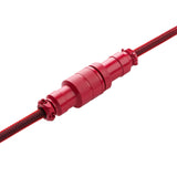 CableMod Pro Coiled Keyboard Kabel USB A Till USB Typ C, Republic Red - 150cm