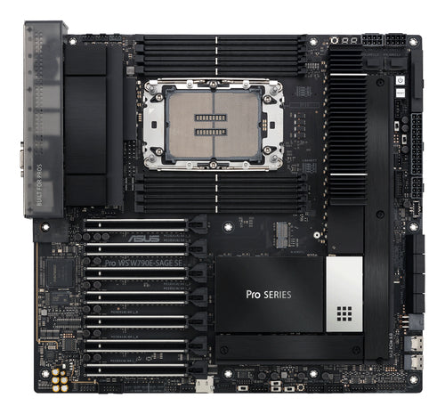 ASUS Pro WS W790E-SAGE SE – bundkort set ovenfra