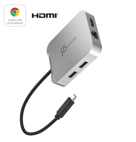 j5create JCD391-N – 4K60 USB-C multiport-adapter – Dock set oprejst