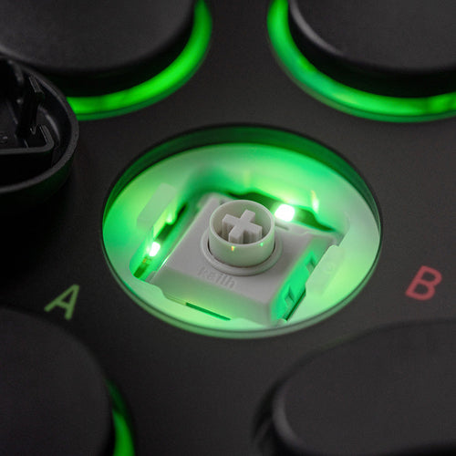 8BitDo Arcade Controller – leverless til Xbox/PC, sort – Aftaget knap og kontakt
