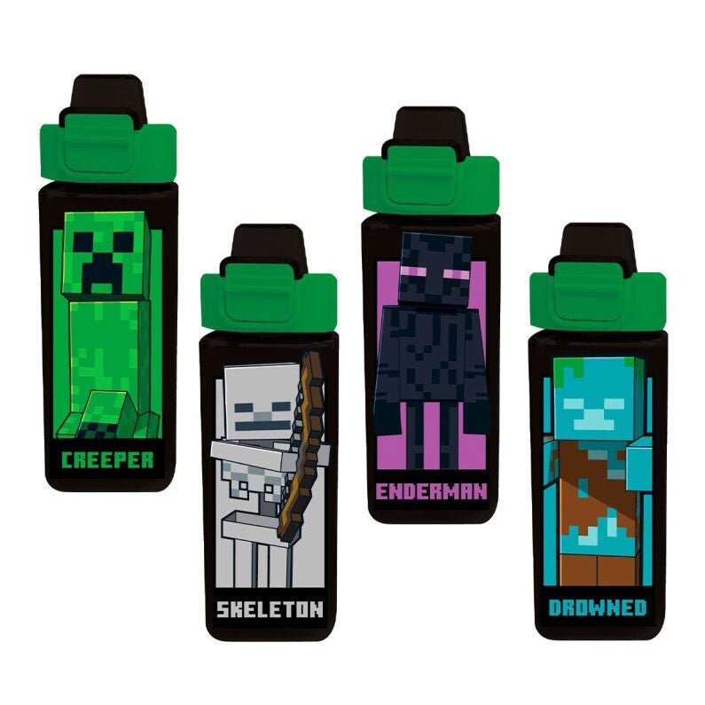 Minecraft Fyrkantig Plastvattenflaska 500 Ml