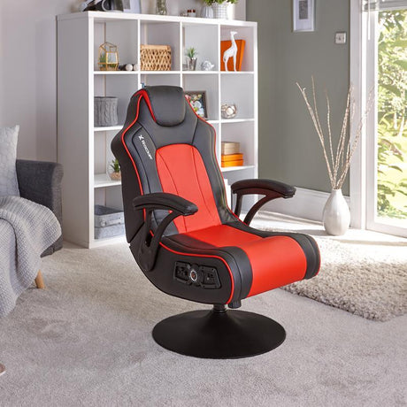 X-Rocker - Torque 2.1 Stereo Audio Gaming Chair with Vibration - BLACK/RED X-Rocker