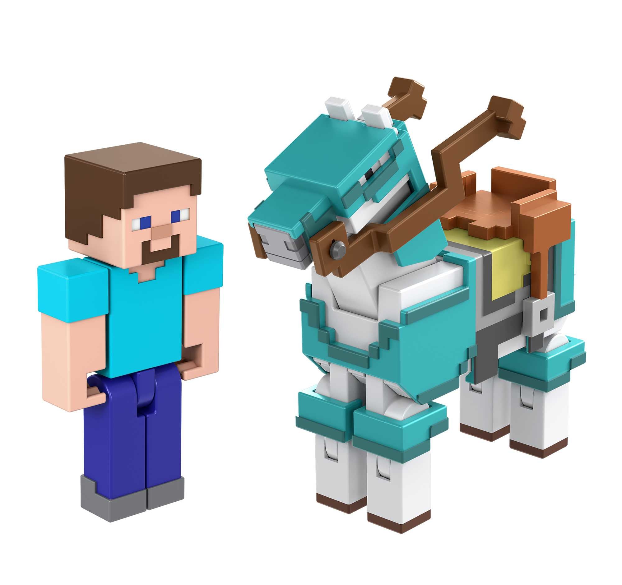 Minecraft - Armored Horse And Steve Figures (HDV39)