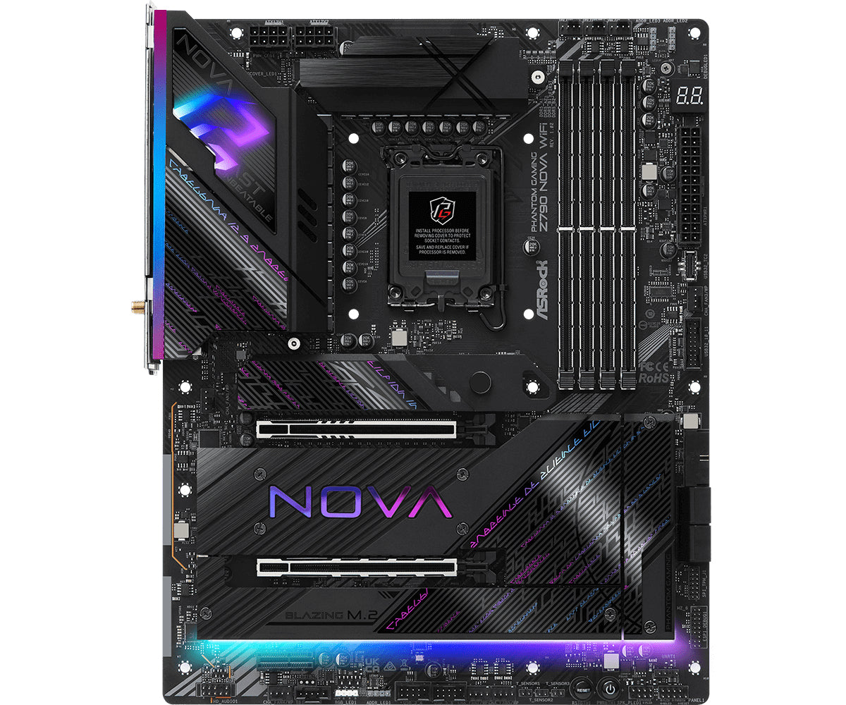 ASRock Phantom Gaming Z790 NOVA WiFi ATX LGA1700 Uttag Intel Z790