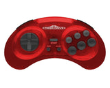 Retro-Bit SEGA Mega Drive – 2,4 GHz-controller, Crimson Red – produktbillede 1