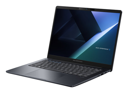 ASUS ExpertBook B5 G2 B5405CAA-NZ0409X – set skråt forfra (vinkel 2); tastaturlayout illustrativt