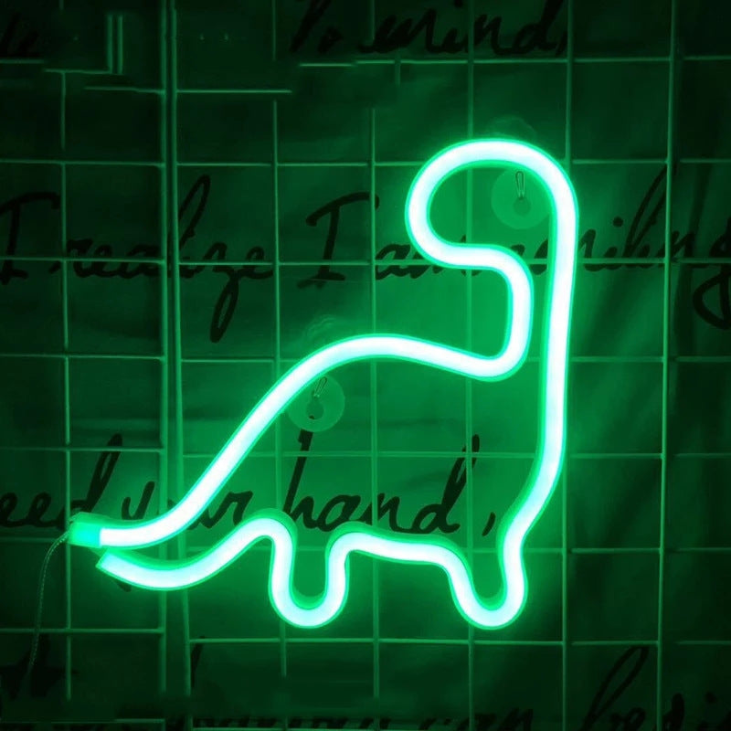 Geekd - Dino Neon Lampa