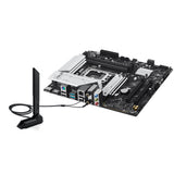 ASUS PRIME B760M-A WIFI II med Wi-Fi-antenne og bagpanel
