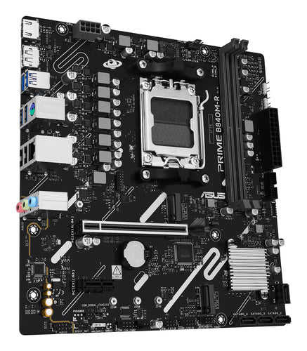 ASUS PRIME B840M-R set skråt forfra
