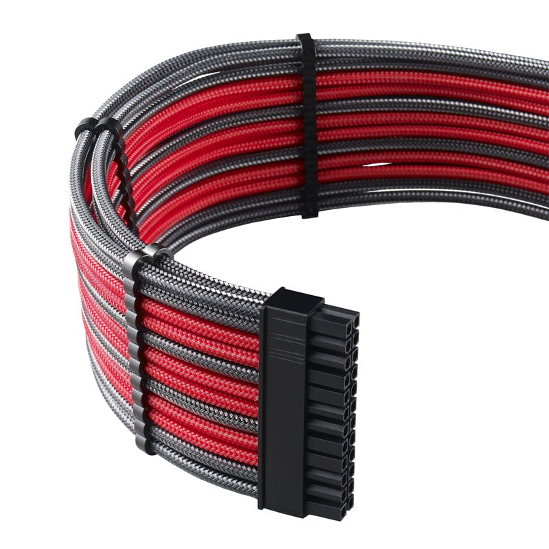 CableMod C-Series PRO ModMesh Kabelsats För Corsair AXi/HXi/RM (gul Etikett) - Kol/röd