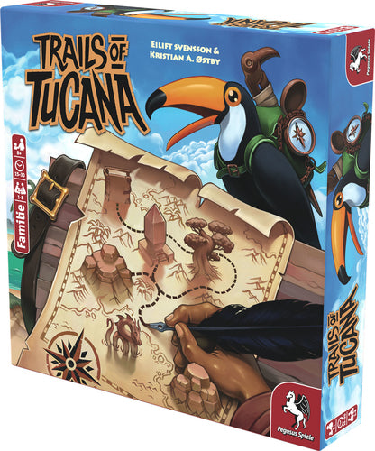 Pegasus Trails of Tucana Brætspil Tysk – Æske set fra siden