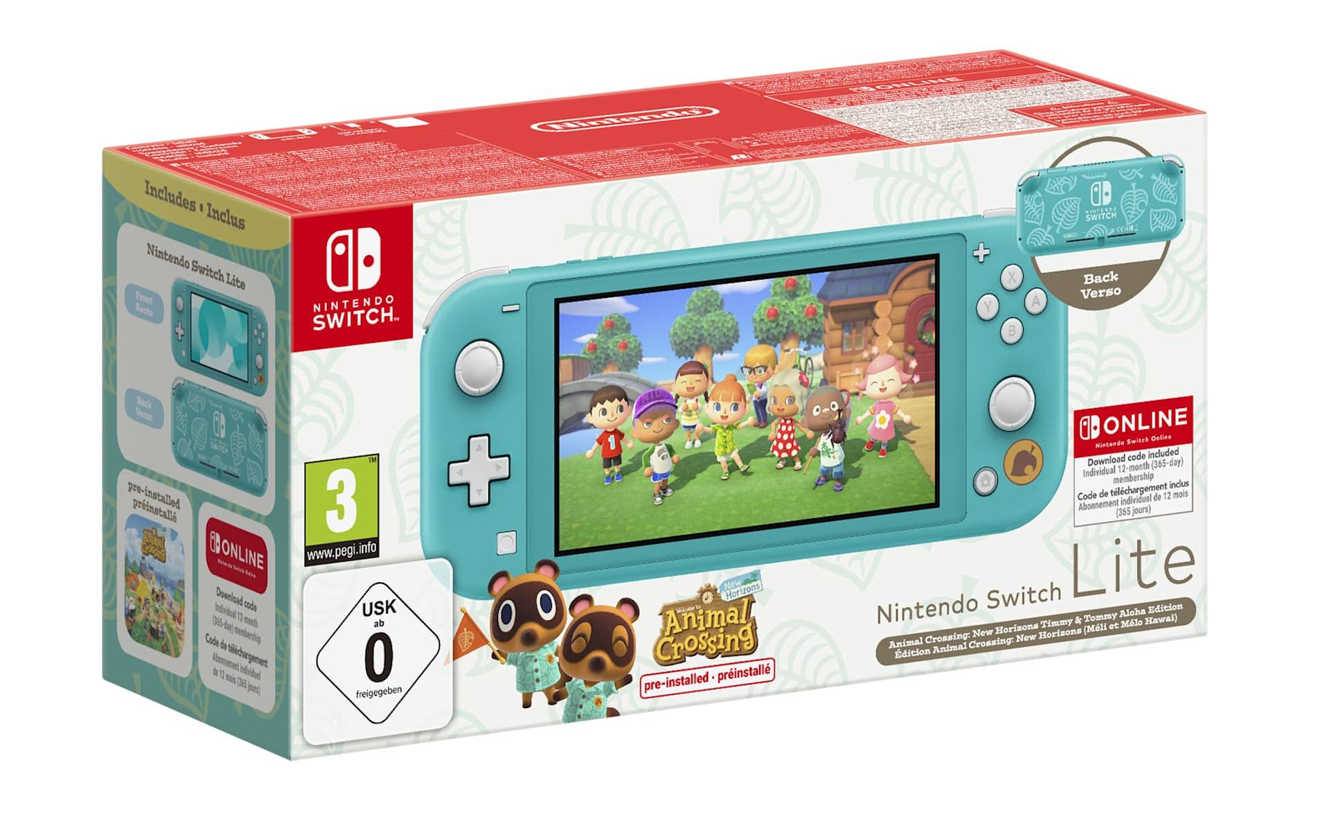Nintendo Switch Lite - Turkos Inkl. AC + NSO 12M - X