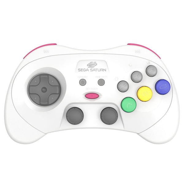 Retro-Bit SEGA Saturn PRO – trådløs controller, hvid