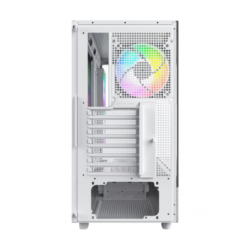 Montech XR TG Vit - 3x 120 ARGB PWM-fläktar