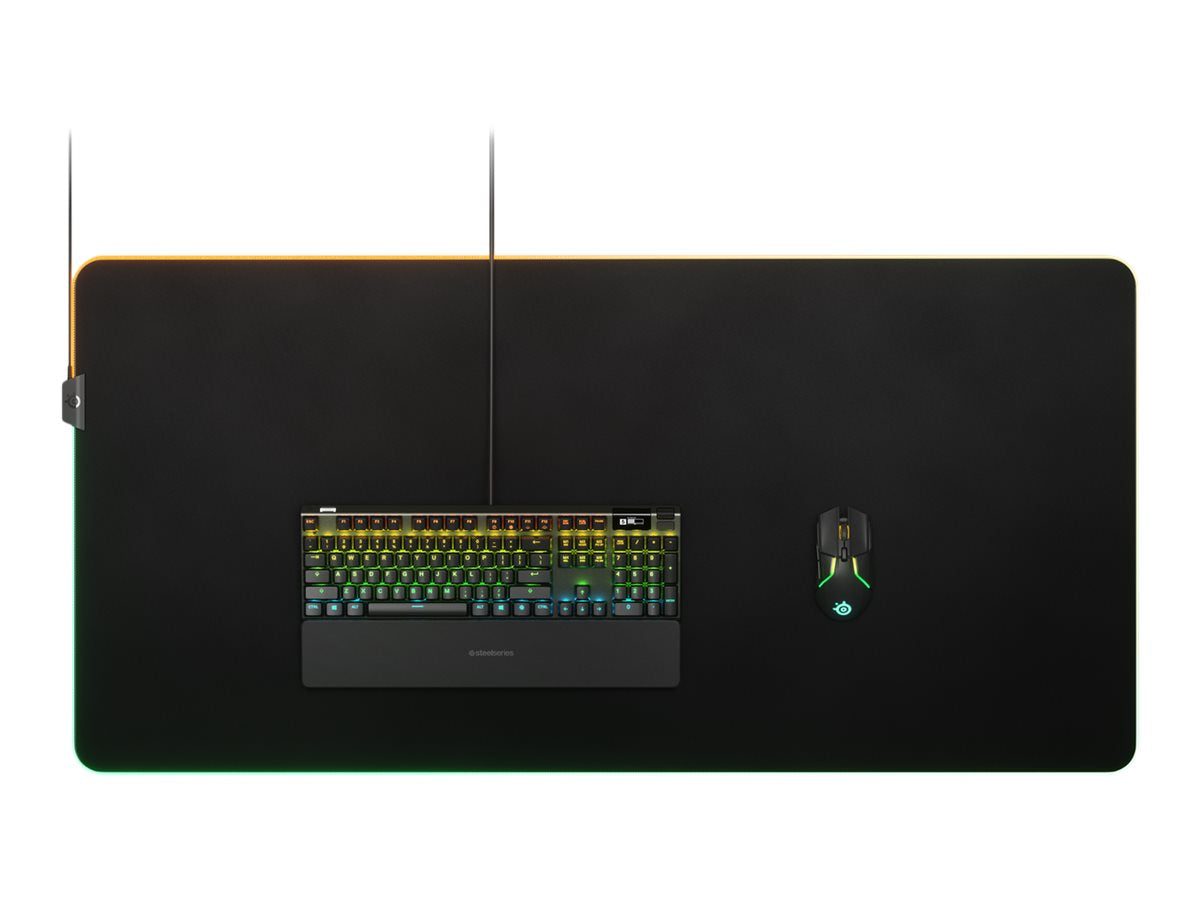 SteelSeries QcK Prism Cloth 3XL upplyst tangentbord och musmatta