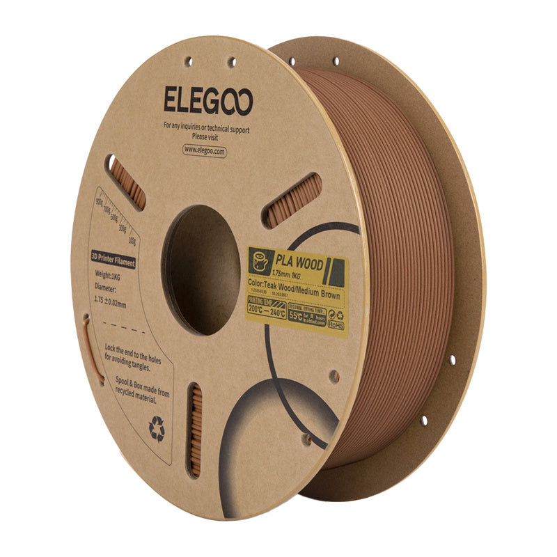 Elegoo PLA Wood filament – Indian Oak, 1 kg