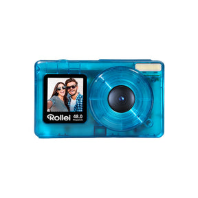 Rollei Compactline Pocket digitalkamera – transparent blå – produktbillede