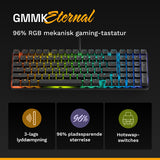 Glorious GMMK Eternal – oversigt over 96%-format, lyddæmpning og hot-swap