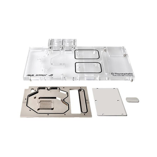 Thermaltake Pacific V-GTX 1080Ti Transparent (ASUS ROG) Fulddække til flydende kølesystem-vandblok til videokort 1-pack Transparent Thermaltake Technology