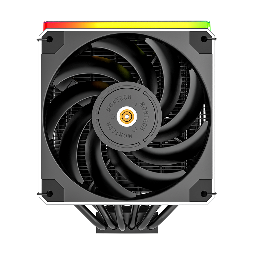 Montech Metal DT24 Premium - CPU-kylare, ARGB topplock, 2x 120 mm PWM-fläktar, LGA1700 + AM5-stöd, 270W TDP