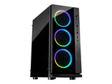 Inter-Tech W-III RGB Tower ATX Ingen nätadapter Svart