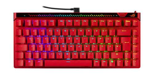 ASUS ROG Falchion Ace 75 HE – taster og arbejdsflade set ovenfra