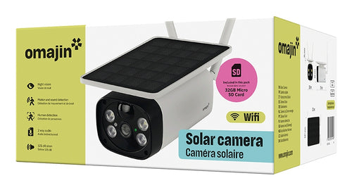 Omajin by Netatmo Solarbetriebene Überwachungskamera - Akku - Alarmsirene - weiß NetAtmo