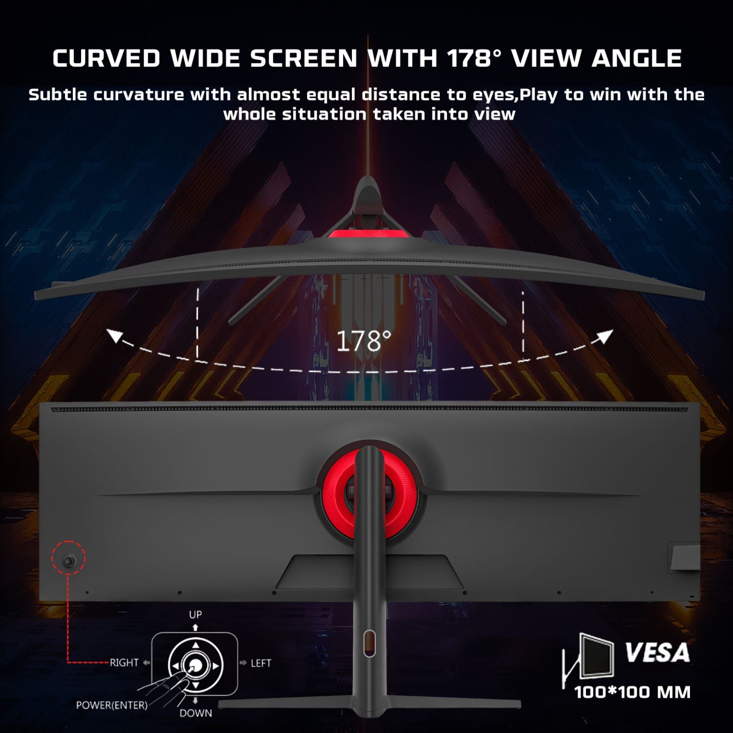 TWISTED MINDS CURVE GAMING MONITOR 49&quot; 5K/2K - 75HZ