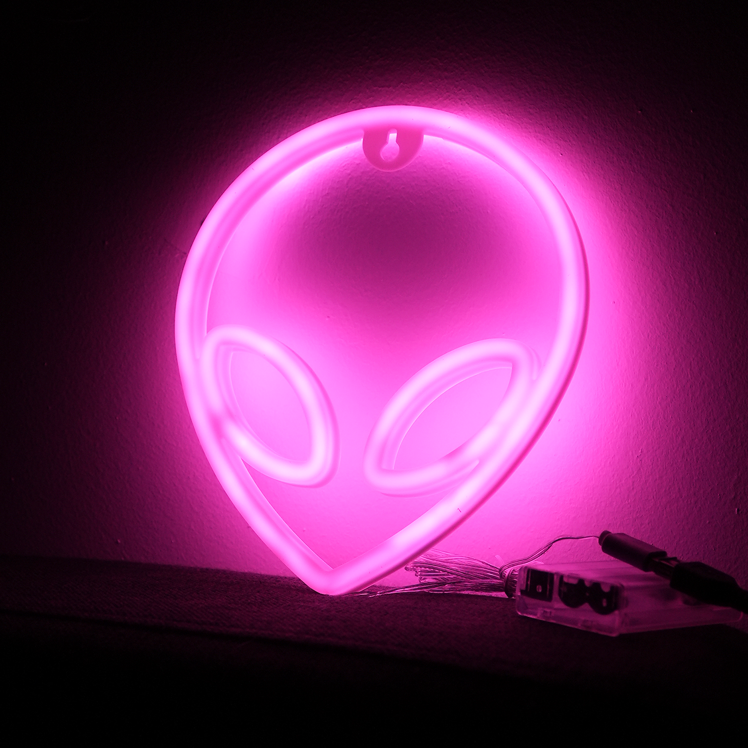 Alien Neon LED-lampa Rosa