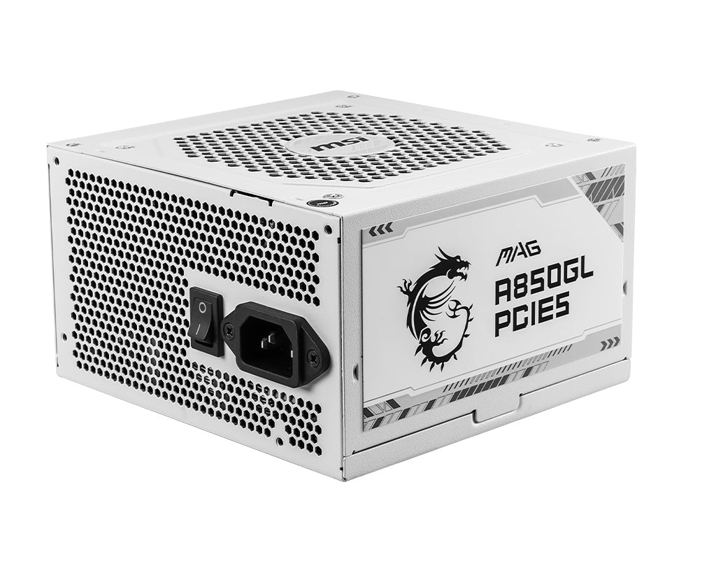 MSI MAG A850GL PCIE5 WHITE Strömförsörjning 850Watt
