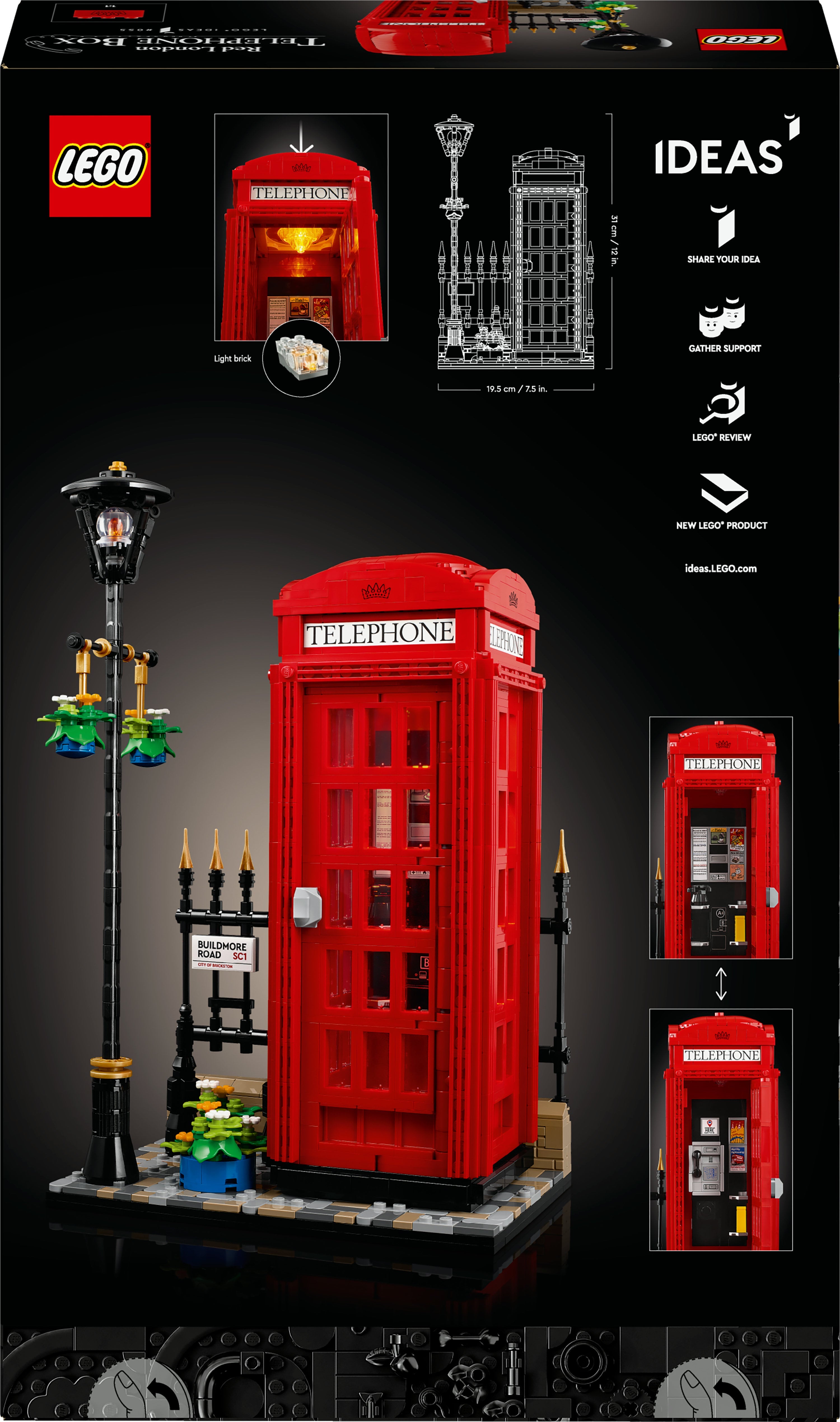 LEGO Ideas Röd London Telefonlåda 21347