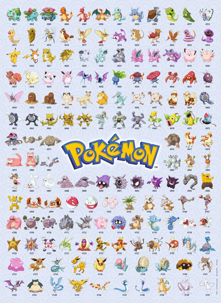 Pokémonpussel - Original 151 (500 Bitar) (PEG4781)