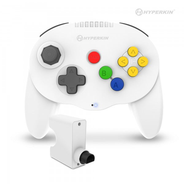 Hyperkin Admiral – trådløs N64-controller – hvid – produktbillede 1