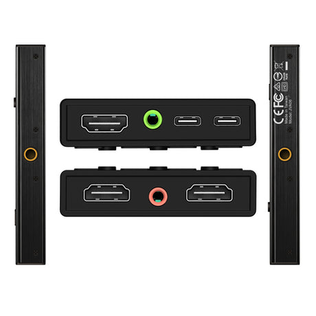 j5create JVA06 – Capture-enhed med to HDMI-indgange – Sider og stik