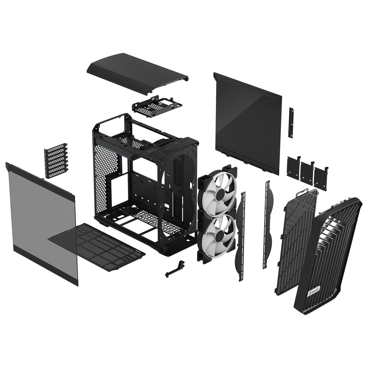Fractal Design Torrent Kompakt RGB Svart TG Ljusfärg