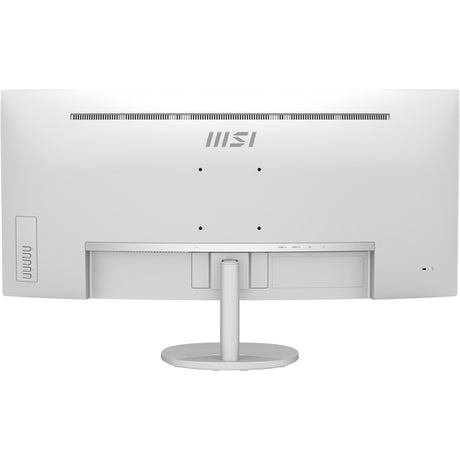 MSI PRO MP341CQW E12 – 34″ ultrawide-skærm, hvid – bagside med fod